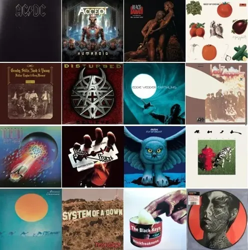 LP vinil - Diversos (Rush, Ac/DC, Judas, Santana, Sabbath...)