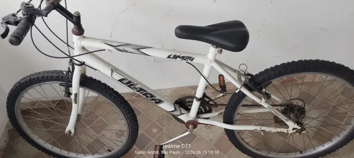Bicicleta Ultra Bikes Aro 24 - 18 Marchas - Branca (Modelo UM24)