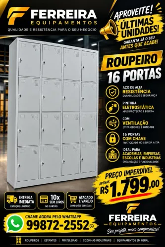 Roupeiro 16 portas com pitão para cadeado super promoção leiam o anúncio