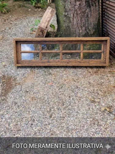 Janela Peitoril 118x35 Madeira Maciça - Demolição