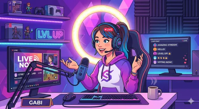 Freelance em atendimento em aplicativo de streaming