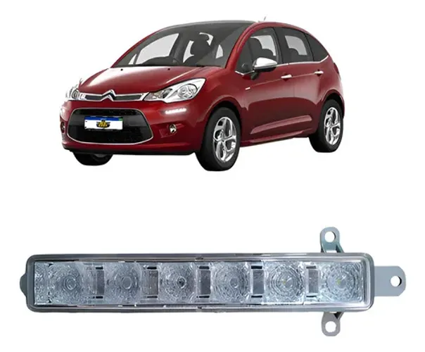 Farol Milha Citroen C3 2013 Á 2022 Led Drl Cristal
