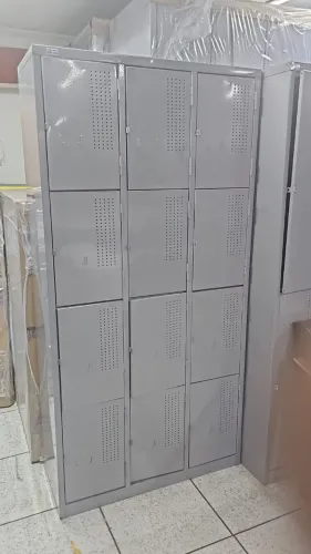 Roupeiro de Aço 12 Portas, NOVO, 198x93x40, Para Funcionarios, C/ pitão Cadeado