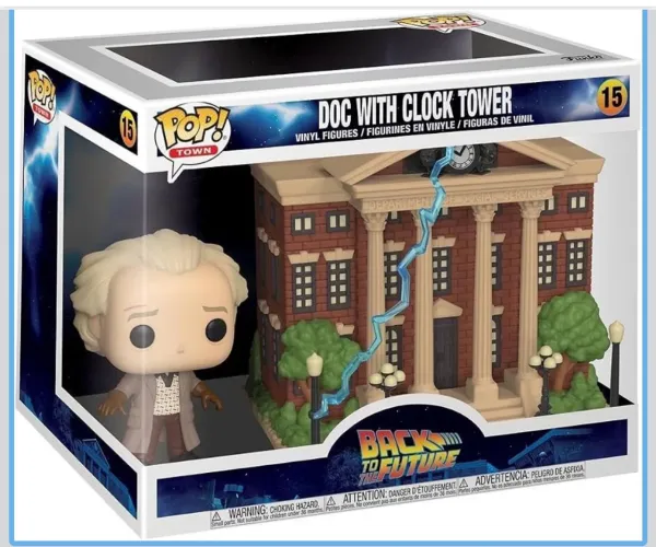 Funko Pop Doc with Clock Tower 15 (Back To Future) (Town) (De Volta Para O Futuro)