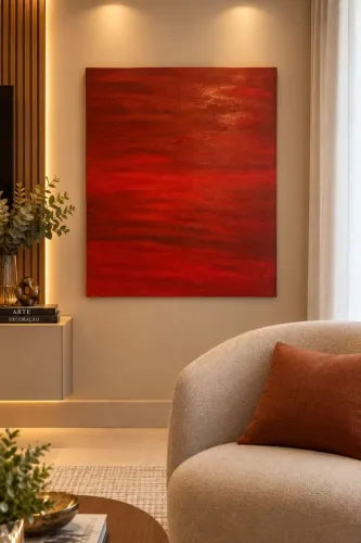 Quadro/Tela Abstrato "ENTARDECER" Medindo 1m x 80 cm