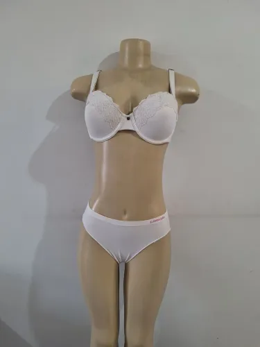Conjunto lingerie feminino branco 