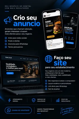 CRIO SEU ANUNCIO OU SEU SITE!!