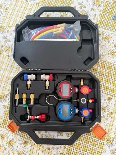 Kit manifold digital para manutenção em ar condicionado automotivos e residencial