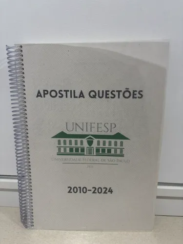 Apostila questões Unifesp 2010-2024 com controle de simulados (testes e dissertativas)