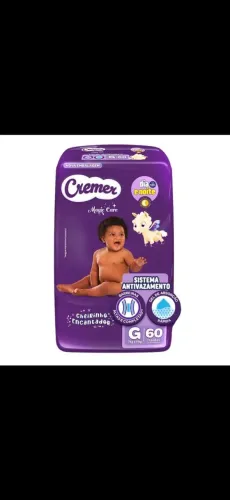 Fralda Cremer magic care G 60 unidades