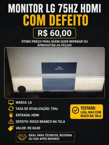 Monitor com Defeito LG 75hz Hdmi 