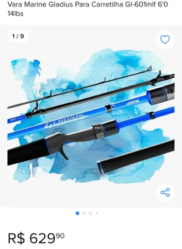 Vara gladius para carretilha 14 lbs