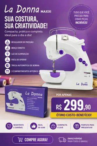 maquina de costura portátil La donna