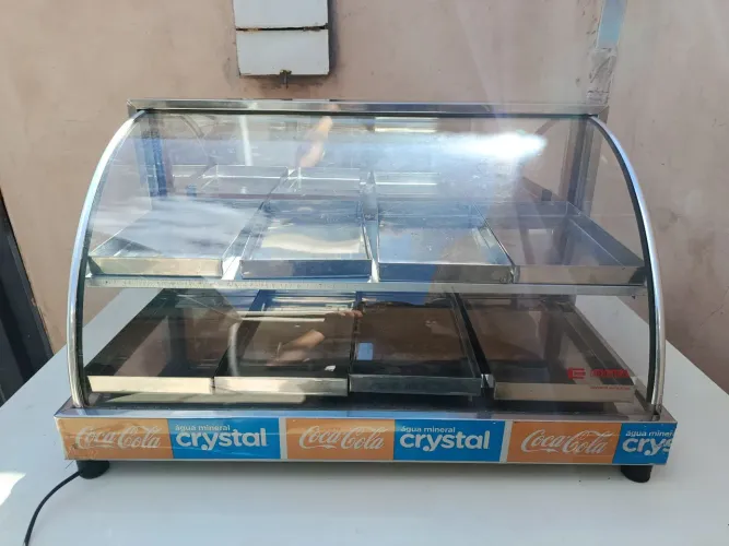 Vitrine Estufa Aquecida em Inox com 8 Bandejas