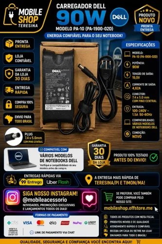 Carregador Dell 90W PA-10 (PA-1900-02D)