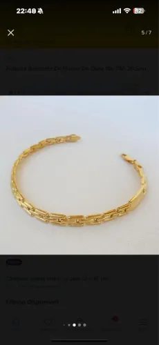 Bracelete em ouro 18 750 20,5 cm