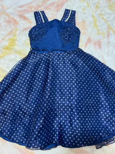Vestido Infantil Azul Marinho - Tam: 6/7