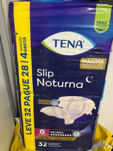 Fralda Tena Slip Noturna pacote com 32 un