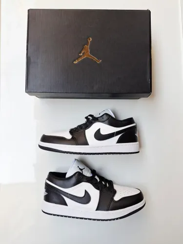 Tênis nike air jordan 1 low preto e branco novo 