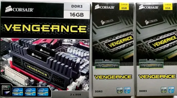 Memórias RAM Corsair Vengeance DDR3 32GB (4x8GB) 1600MHz - Raridade, Pouco Uso Cxas Orig.