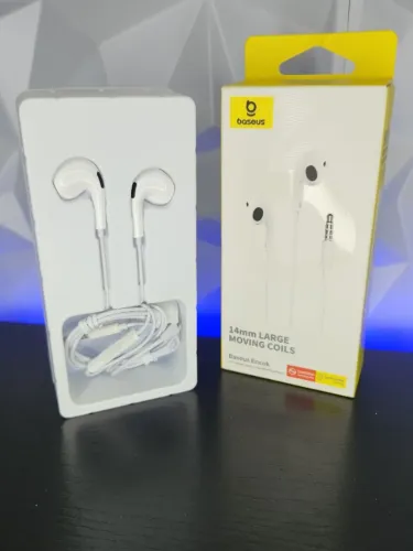 Fone de Ouvido Com Qualidade - Lembra os Fones da Apple - Marca Baseus TOP
