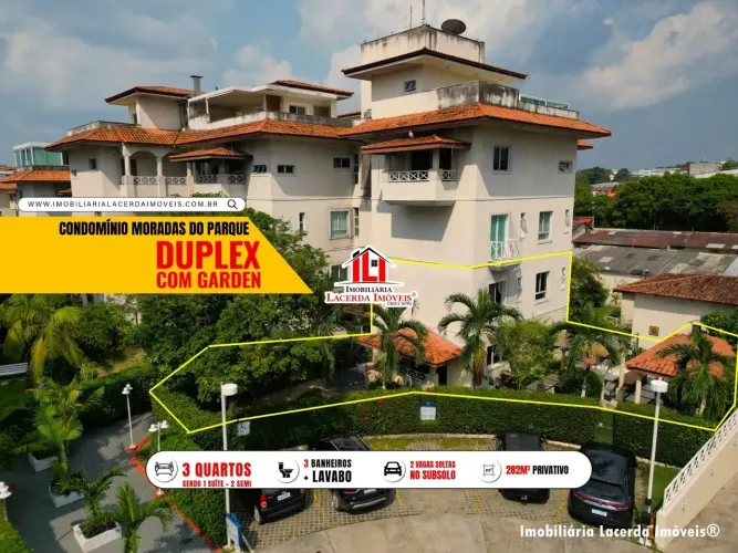 Duplex com Garden Mobiliado no Moradas do Parque/ 4 quartos sendo 1 suíte + 2 semi + quart