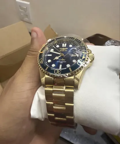 Relógio Invicta Pro Diver Dourado Brilho Perfeito Lindo Original Oportunidade