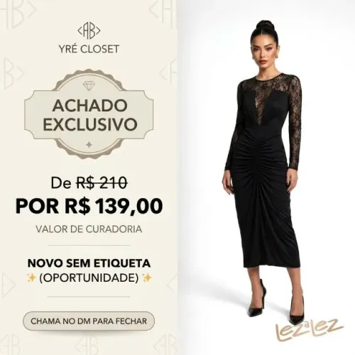 Vestido novo longo Lez a Lez (sem etiqueta papel)