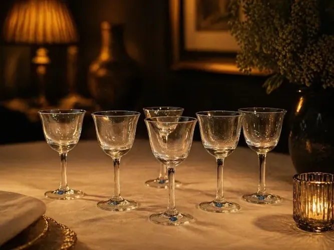 conjunto 6 cálices cristal fino baccarat