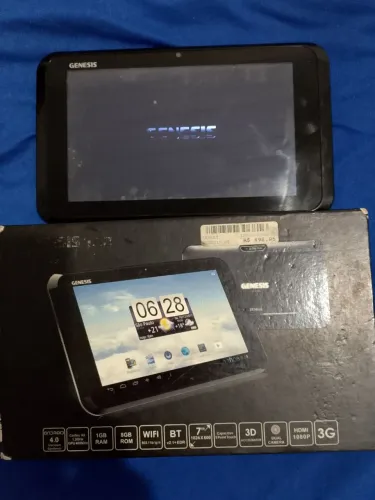 Tablet Genesis GT7240 tela de 7 polegadas com defeito: não acessa a conta, bateria viciada