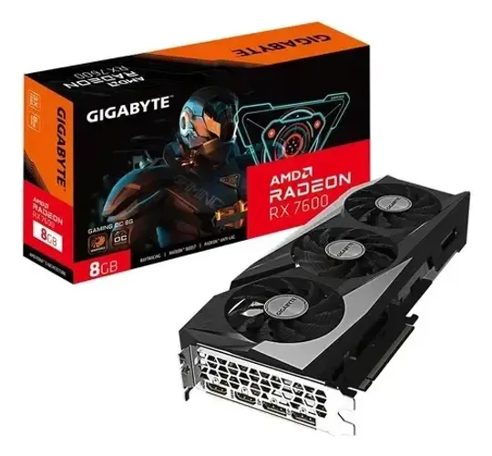 Placa de Vídeo RX 7600 8gb Gigabyte Gaming OC
