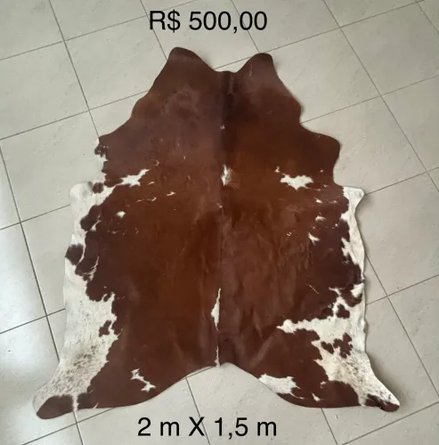 Tapete de couro de boi 