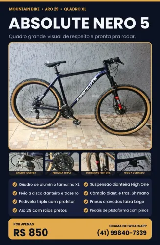 Bicicleta aro 29 Absolute Nero 5