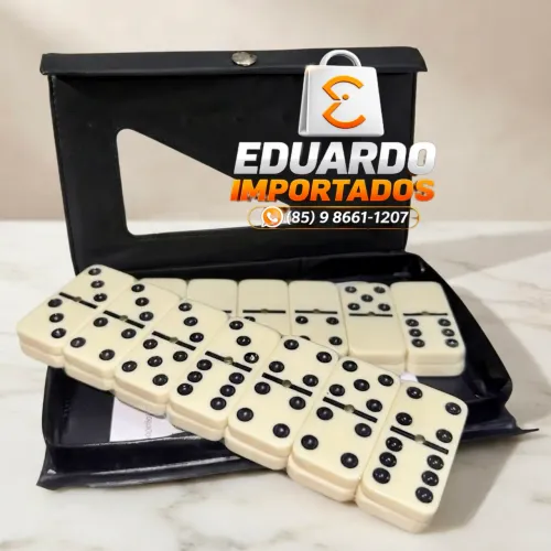 Jogo de Domino de Osso com 28 Peças, Brinquedo Diversão