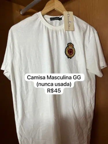 CAMISA MASCULINA CHRISTIAN DIOR TAM GG COM ETIQUETA