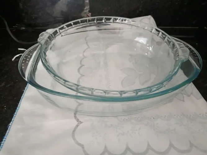 Refratário oval 35cm, redondo 25 cm
