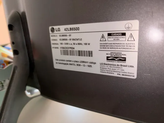 TV LG 42 polegadas com LED queimado