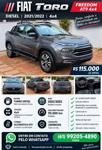 Fiat Toro Freedom 2.0 16V 4X4 Diesel Aut. 2022