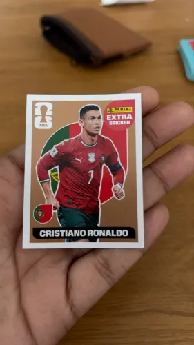 Figurinha Cristiano Ronaldo álbum da copa 