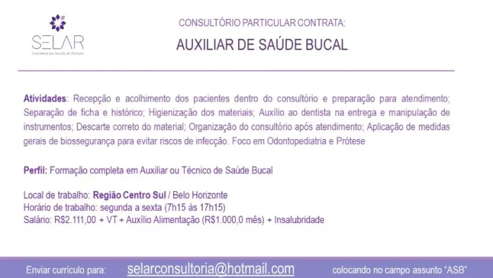 Auxiliar em Saúde Bucal
