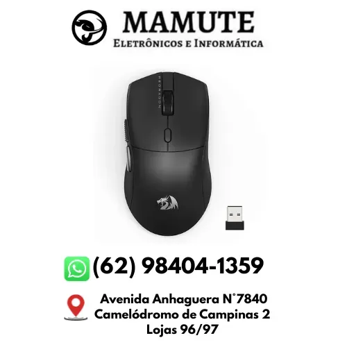 Mouse Gamer Redragon Neva Pro M815-PRO - Ultraleve 54g Sensor PAW3395 26000 DPI Wireless