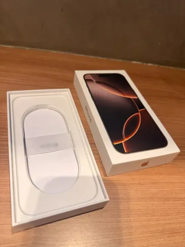 Caixa vazia iPhone 16 Pro Max ? Desert Titanium 256GB