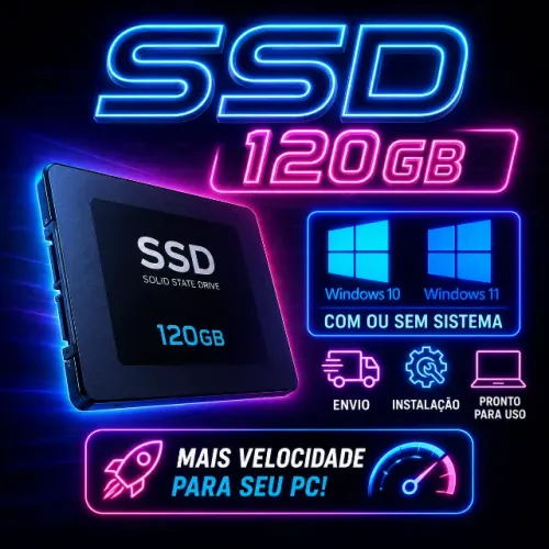 SSD 120gb | Win10 ou 11 | Envios e Retirada | Precisa de instalação física?