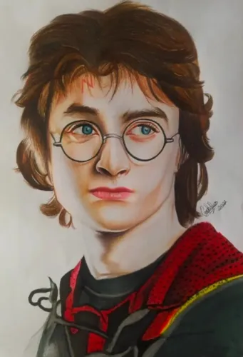 Desenho Realista Harry Potter - Feito a mão
