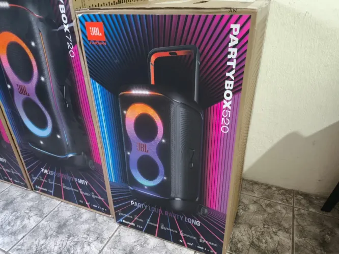 Caixa Bluetooth JBL PartyBox 520 Lacrada - 1 Ano de Garantia Nota Fiscal