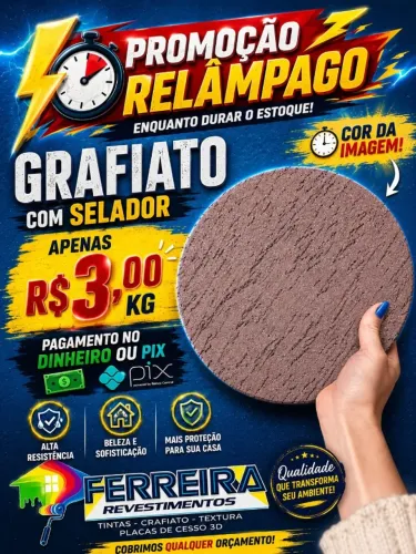 Grafiato com selador R$3,00kg 