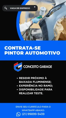 Vaga para Pintor automotivo profissional