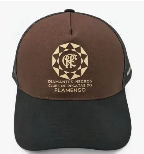 Boné Flamengo Consciência Negra Supercap Camurça Marrom