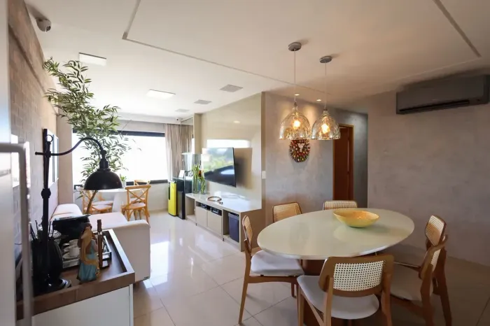 APARTAMENTO MOBILIADO NO THERRAZA PETRÓPOLIS - 93 METROS - PORTEIRA FECHADA