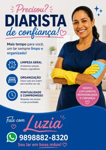 Diarista não e emprego estou atrás de uma vaga
